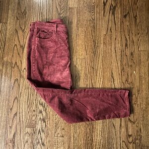 LOFT  cranberry velveteen Pants